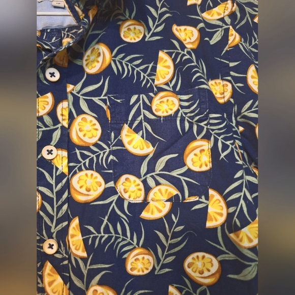 Kids London prodigy kids 10 100% cotton shortsleeved button up lemon shirt - Picture 3 of 7